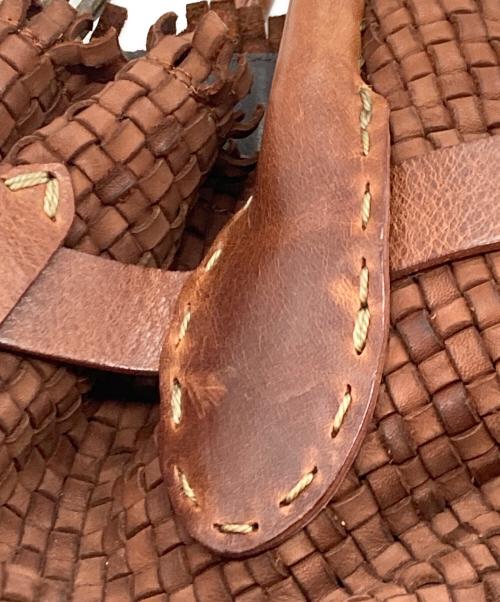 HENRY BEGUELIN（エンリーベグリン）HENRY BEGUELIN (エンリーベグリン) メッシュレザーバッグ ブラウンの古着・服飾アイテム