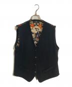 ETROエトロ）の古着「シルク切替ニットベスト」｜ブラック