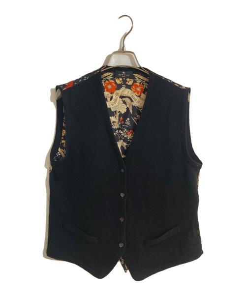 ETRO（エトロ）ETRO (エトロ) シルク切替ニットベスト ブラック サイズ:Mの古着・服飾アイテム