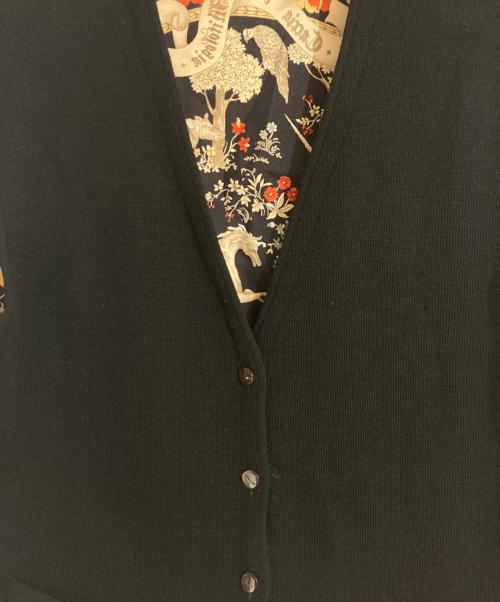 ETRO（エトロ）ETRO (エトロ) シルク切替ニットベスト ブラック サイズ:Mの古着・服飾アイテム