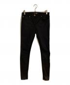 VERSACEヴェルサーチェ）の古着「サイドジップ切替メデューサボタンスキニーパンツ」｜ブラック