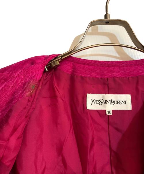 Yves Saint Laurent（イヴサンローラン）Yves Saint Laurent (イヴサンローラン) セットアップスーツ ピンク サイズ:36-38の古着・服飾アイテム