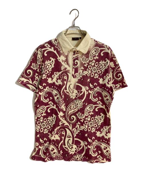ETRO（エトロ）ETRO (エトロ) オールオーバープリントペイズリーポロシャツ パープル×ベージュ サイズ:Mの古着・服飾アイテム