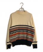 Christian Dior Sportsクリスチャン ディオールスポーツ）の古着「ロゴ切替ニット」｜オレンジ