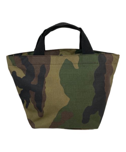 Herve Chapelier（エルベシャプリエ）Herve Chapelier (エルベシャプリエ) 迷彩柄舟型トートバッグ グリーンの古着・服飾アイテム