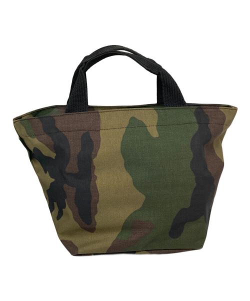 Herve Chapelier（エルベシャプリエ）Herve Chapelier (エルベシャプリエ) 迷彩柄舟型トートバッグ グリーンの古着・服飾アイテム