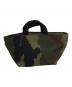 Herve Chapelier（エルベシャプリエ）の古着「迷彩柄舟型トートバッグ」｜グリーン