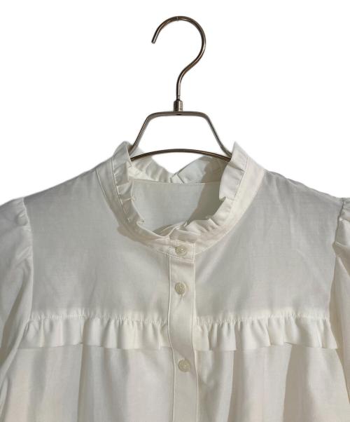 BLUE LABEL CRESTBRIDGE（ブルーレーベルクレストブリッジ）BLUE LABEL CRESTBRIDGE (ブルーレーベルクレストブリッジ) ライトタンブラーブロードブラウス ホワイト サイズ:38の古着・服飾アイテム