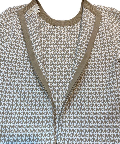 MICHAEL KORS（マイケル・コース）MICHAEL KORS (マイケルコース) モノグラムジャガードニットワンピース ベージュ サイズ:Sの古着・服飾アイテム