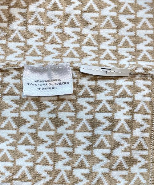 MICHAEL KORS（マイケル・コース）MICHAEL KORS (マイケルコース) モノグラムジャガードニットワンピース ベージュ サイズ:Sの古着・服飾アイテム