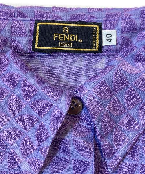 FENDI（フェンディ）FENDI (フェンディ) オールドストレッチシャツ パープル サイズ:Lの古着・服飾アイテム