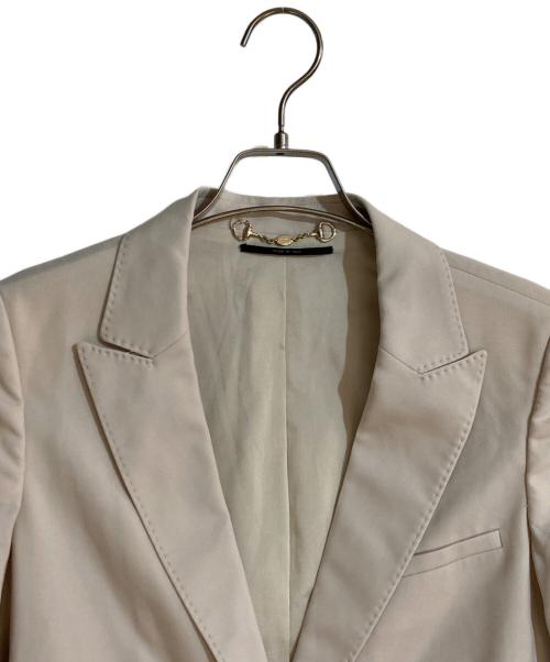 GUCCI（グッチ）GUCCI (グッチ) テーラードジャケット ベージュ サイズ:Lの古着・服飾アイテム