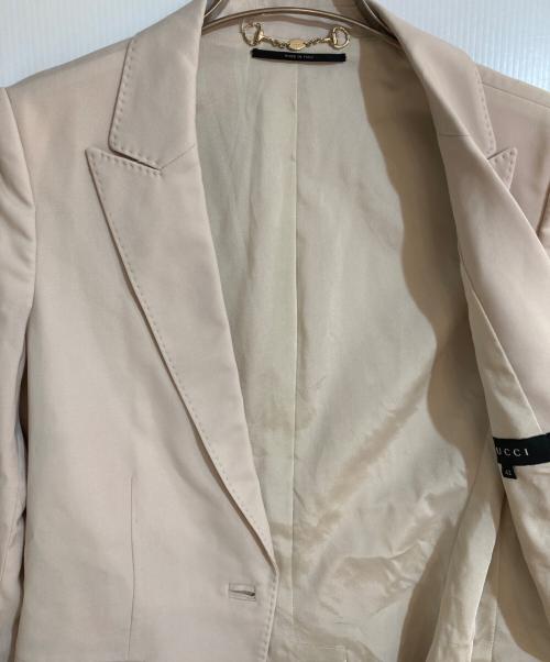GUCCI（グッチ）GUCCI (グッチ) テーラードジャケット ベージュ サイズ:Lの古着・服飾アイテム