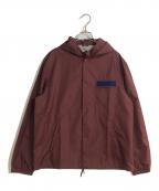 MIU MIUミュウミュウ）の古着「アーカイブフーデットナイロンコーチジャケット」｜ボルドー