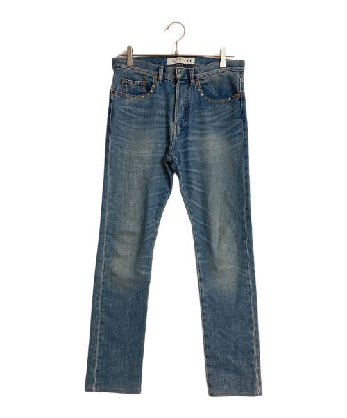 VALENTINO（ヴァレンティノ）VALENTINO (ヴァレンティノ) ロックスタッズデニムパンツ インディゴ サイズ:29の古着・服飾アイテム