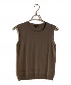 LOUIS VUITTONルイ ヴィトン）の古着「ロゴジャガードノースリーブニット」｜ブラウン