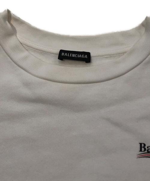 BALENCIAGA（バレンシアガ）BALENCIAGA (バレンシアガ) コマーシャルロゴスウェット ホワイト サイズ:10の古着・服飾アイテム