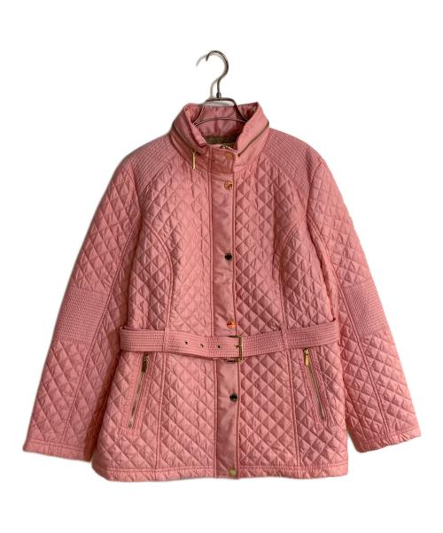 MICHAEL KORS（マイケル・コース）MICHAEL KORS (マイケル・コース) ベルト付キルティングジャケット ピンク サイズ:XLの古着・服飾アイテム