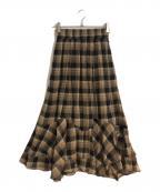 HER LIP TOハーリップトゥ）の古着「Cotton-Blend Voile Maxi Skirt」｜ブラウン