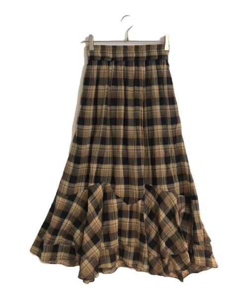 HER LIP TO（ハーリップトゥ）HER LIP TO (ハーリップトゥ) Cotton-Blend Voile Maxi Skirt ブラウン サイズ:Sの古着・服飾アイテム