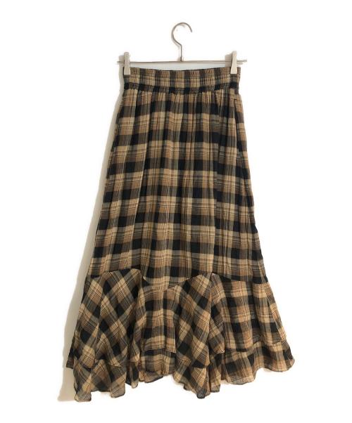 HER LIP TO（ハーリップトゥ）HER LIP TO (ハーリップトゥ) Cotton-Blend Voile Maxi Skirt ブラウン サイズ:Sの古着・服飾アイテム