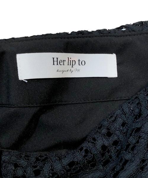 HER LIP TO（ハーリップトゥ）Her lip to (ハーリップトゥ) Como Back Lace-Up Dres ブラック サイズ:Sの古着・服飾アイテム