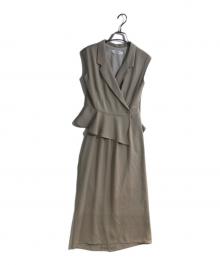 HER LIP TO（ハーリップトゥ）の古着「Gramercy Wrap Midi Dress」｜ベージュ