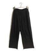 JOURNAL STANDARDジャーナルスタンダード）の古着「ウォッシャブルコットンリネンVISワイドパンツ」｜ブラック