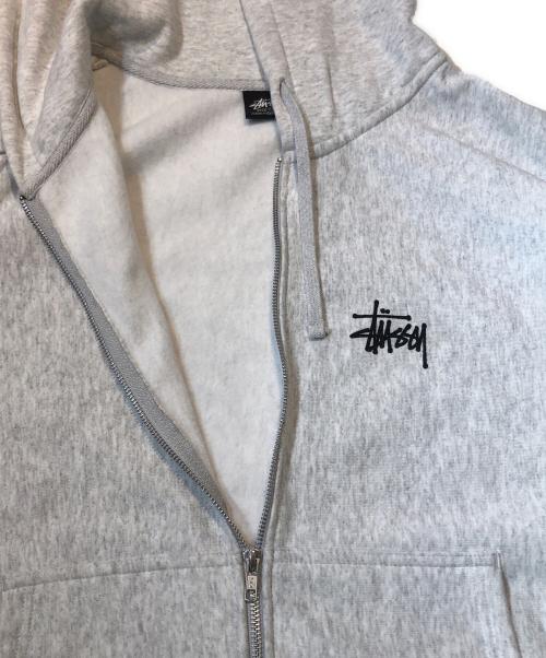 stussy（ステューシー）stussy (ステューシー) BASIC STUSSY ZIP HOODIE/ベーシック　ステューシー　ジップ　フーディー グレー サイズ:XXLの古着・服飾アイテム