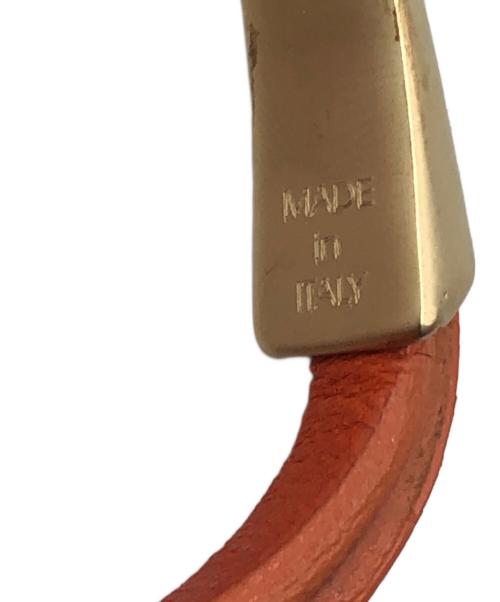 BOTTEGA VENETA（ボッテガベネタ）BOTTEGA VENETA (ボッテガベネタ) レザーブレスレット オレンジの古着・服飾アイテム