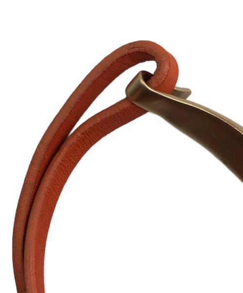 BOTTEGA VENETA（ボッテガベネタ）BOTTEGA VENETA (ボッテガベネタ) レザーブレスレット オレンジの古着・服飾アイテム