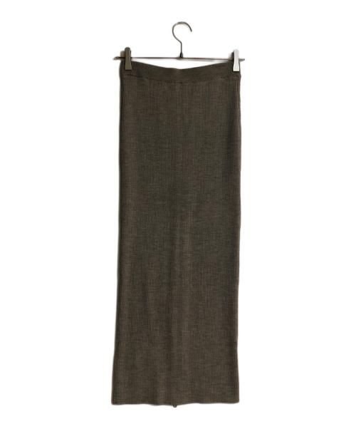 Whim Gazette（ウィムガゼット）Whim Gazette (ウィムガゼット) ZIPリブスカート グレー サイズ:FREEの古着・服飾アイテム