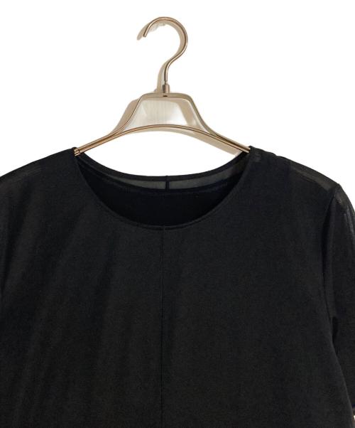 icB（アイシービー）icB (アイシービー) シアージャージ カットソー ブラック サイズ:XSの古着・服飾アイテム