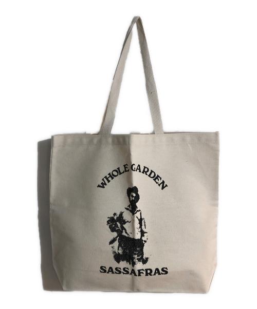 SASSAFRAS（ササフラス）SASSAFRAS (ササフラス) キャンバストートバッグ ベージュの古着・服飾アイテム