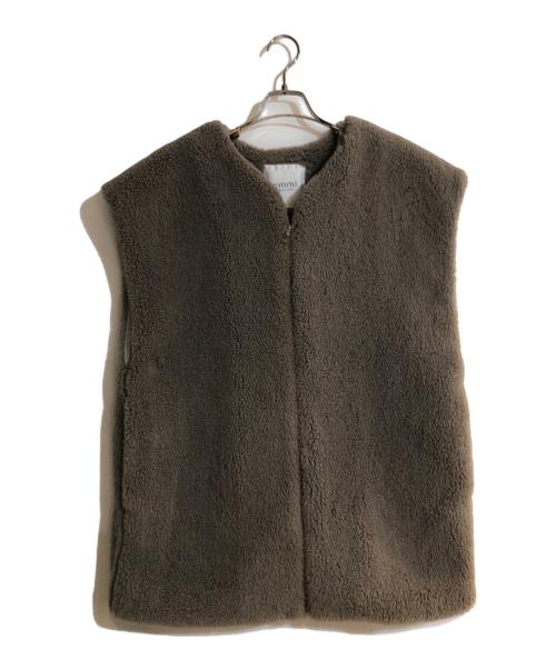 emmi atelier（エミアトリエ）emmi atelier (エミアトリエ) ecoボアジレ グレー サイズ:FREEの古着・服飾アイテム