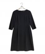 23区ニジュウサンク）の古着「トリアセダブルジョーゼット ワンピース」｜ネイビー