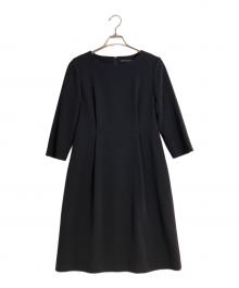 23区（ニジュウサンク）の古着「トリアセダブルジョーゼット ワンピース」｜ネイビー