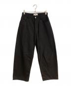 STUDIO NICHOLSONスタジオ ニコルソン）の古着「PAOLO デニムボリュームパンツ」｜ブラック