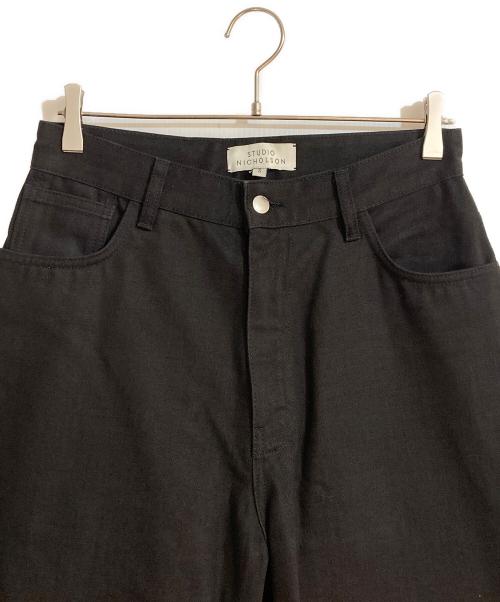 STUDIO NICHOLSON（スタジオ ニコルソン）STUDIO NICHOLSON (スタジオ ニコルソン) PAOLO デニムボリュームパンツ ブラック サイズ:Sの古着・服飾アイテム