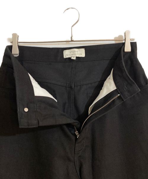 STUDIO NICHOLSON（スタジオ ニコルソン）STUDIO NICHOLSON (スタジオ ニコルソン) PAOLO デニムボリュームパンツ ブラック サイズ:Sの古着・服飾アイテム