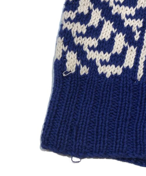 CHAPS RALPH LAUREN（チャップス ラルフローレン）CHAPS RALPH LAUREN (チャップス ラルフローレン) HAND KNIT リネンケーブルニットセーター パープル サイズ:Mの古着・服飾アイテム