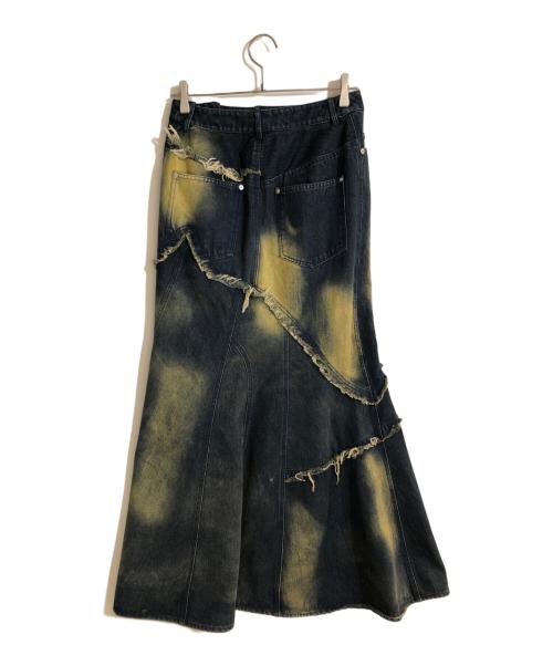VIVAMUS（ヴィヴァムス）VIVAMUS (ヴィヴァムス) ASYMMETRY DAMAGE MAXI SKIRT インディゴ サイズ:Sの古着・服飾アイテム