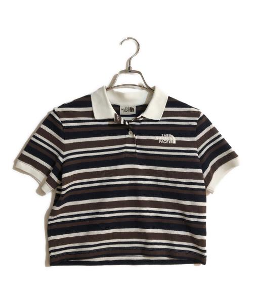 THE NORTH FACE WHITE LABEL（ザノースフェイスホワイトレーベル）THE NORTH FACE WHITE LABEL (ザノースフェイスホワイトレーベル) ストライプポロシャツ ブラウン サイズ:Sの古着・服飾アイテム