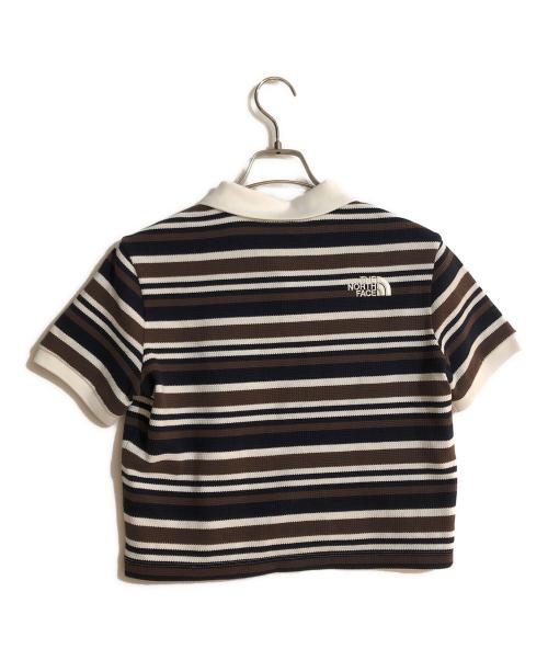 THE NORTH FACE WHITE LABEL（ザノースフェイスホワイトレーベル）THE NORTH FACE WHITE LABEL (ザノースフェイスホワイトレーベル) ストライプポロシャツ ブラウン サイズ:Sの古着・服飾アイテム