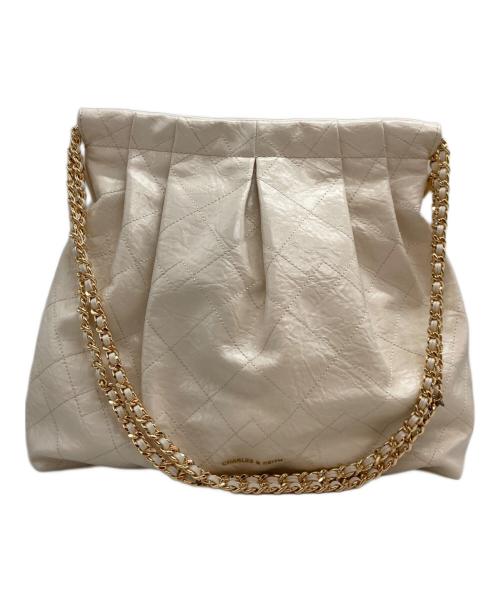 CHARLES & KEITH（チャールズアンドキース）CHARLES & KEITH (チャールズ＆キース) ドゥオ ブレードチェーンハンドルホーボーバッグ ベージュの古着・服飾アイテム