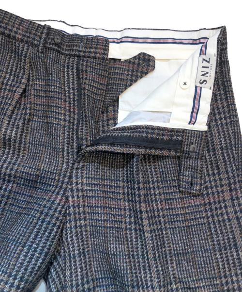 BERNARD ZINS（ベルナール ザンス）BERNARD ZINS (ベルナール ザンス) 千鳥格子ウールパンツ ブラウン サイズ:FR40/US30の古着・服飾アイテム