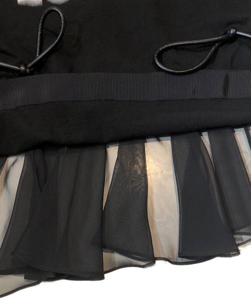 sacai（サカイ）sacai (サカイ) レースドッキングTシャツ ブラック サイズ:２の古着・服飾アイテム