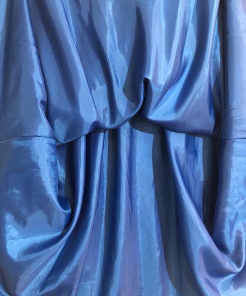 allureville（アルアバイル）allureville (アルアバイル) ブロックキカプリントフレアスカート ブルー サイズ:SIZE2の古着・服飾アイテム