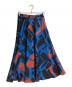 allureville（アルアバイル）の古着「ブロックキカプリントフレアスカート」｜ブルー