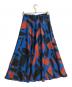 allureville (アルアバイル) ブロックキカプリントフレアスカート ブルー サイズ:SIZE2：4500円